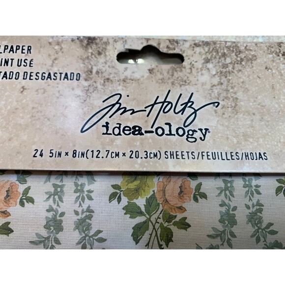 Jim Holtz idea-ology Worn Wallpaper Vintage Texture Salvaged 12 Designs - Picture 3 of 9